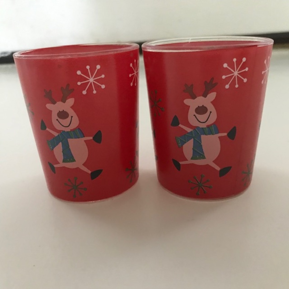 Rudolph Reindeer Votive Holders Set of 2